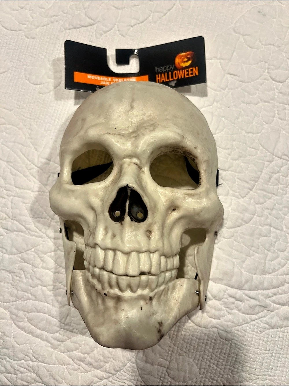 New adult Halloween Skull Head W/Movable Jaw mask Horror Party Scary Cosplay